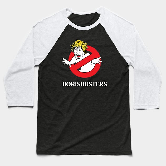 Boris Busters Baseball T-Shirt by dumbshirts